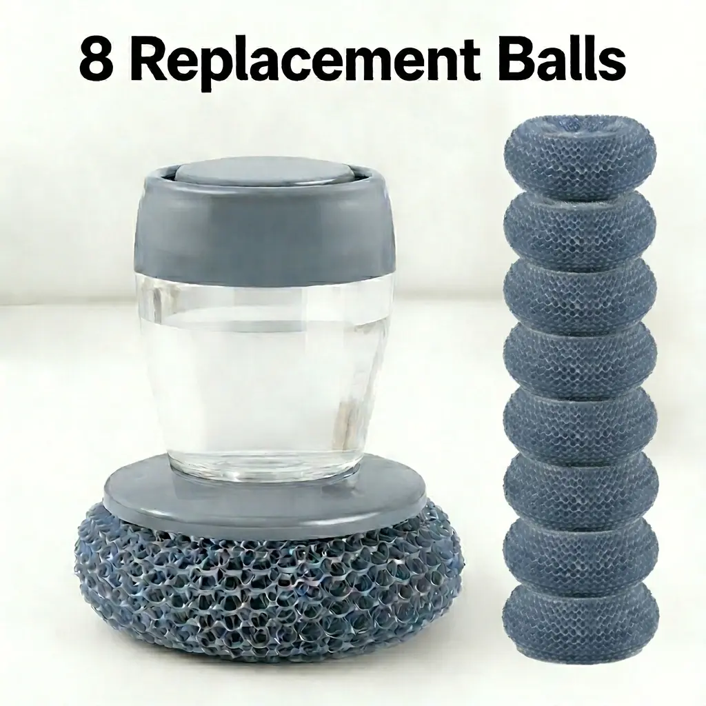 Automatic Liquid Filling Good Handle Soap Dispense Palm Kitchen Brush for Bowl Sink Cleaning Pot Comfortable