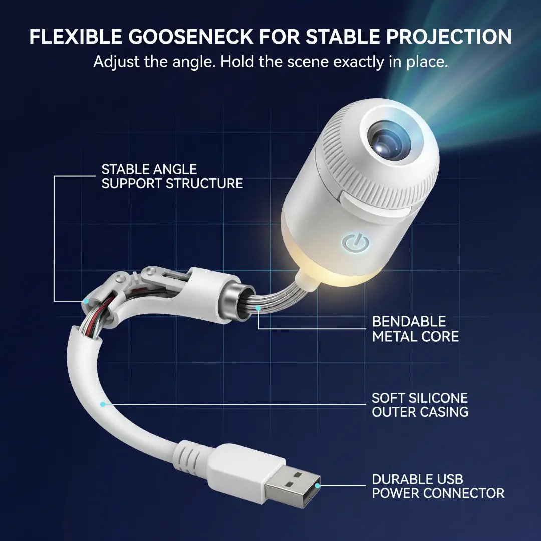๐ HD Smart Dynamic 5D Holographic Night Light Projector ๐