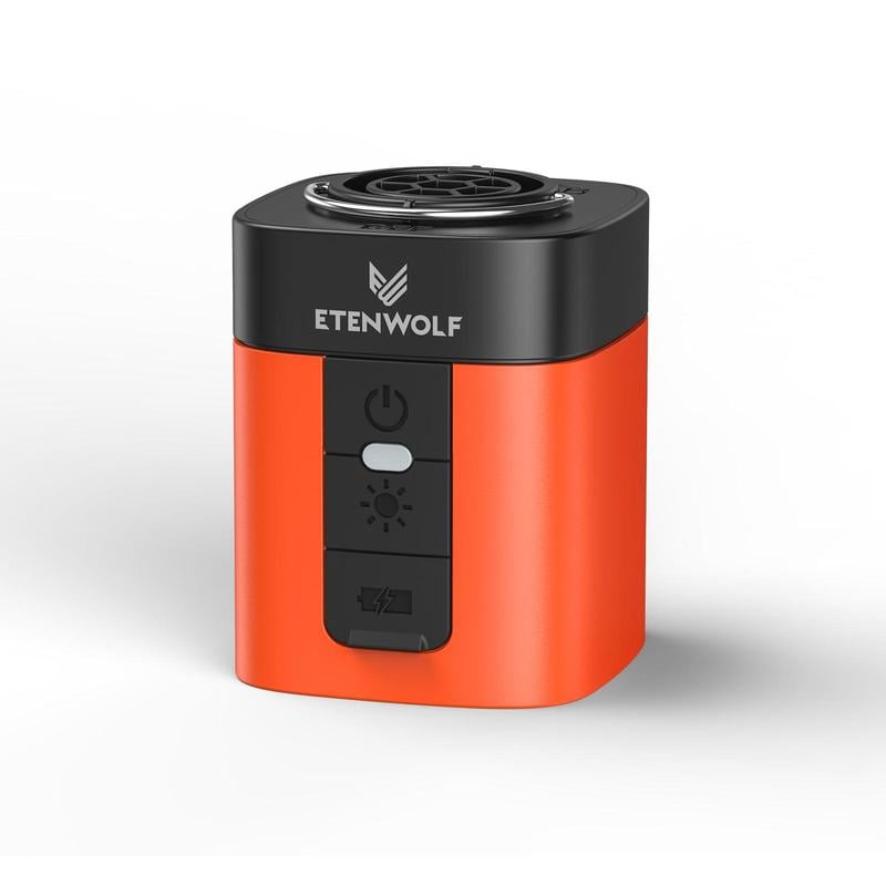 ETENWOLF AIR 3 Portable Pump: 2X Faster Inflation & Deflation – 2600mAh Rechargeable Battery – Inflate Air Mattress in 60s – Ultra-Compact for Camping & Pool Floats