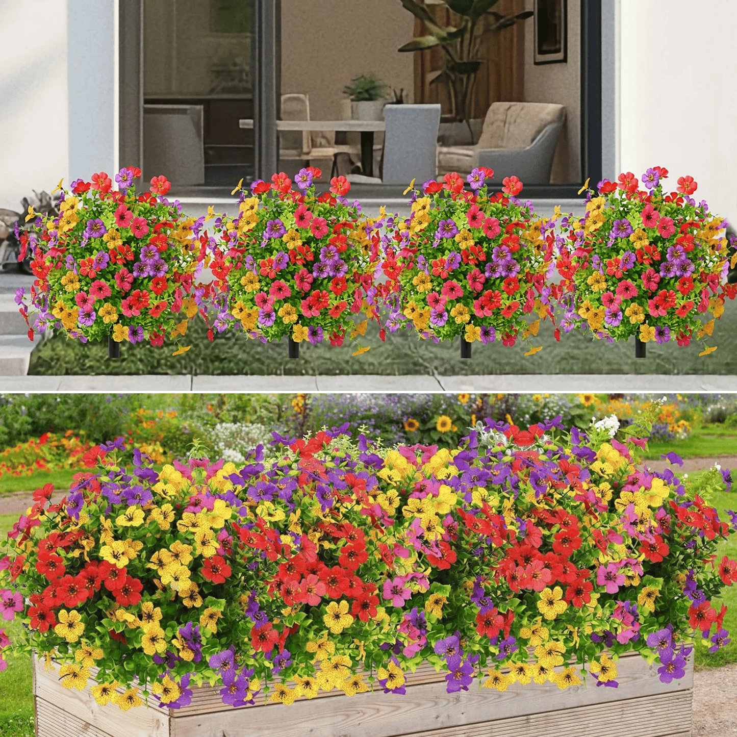 🔥 Outdoor/Indoor UV Resistant & Waterproof Artificial Flower Decor ✅