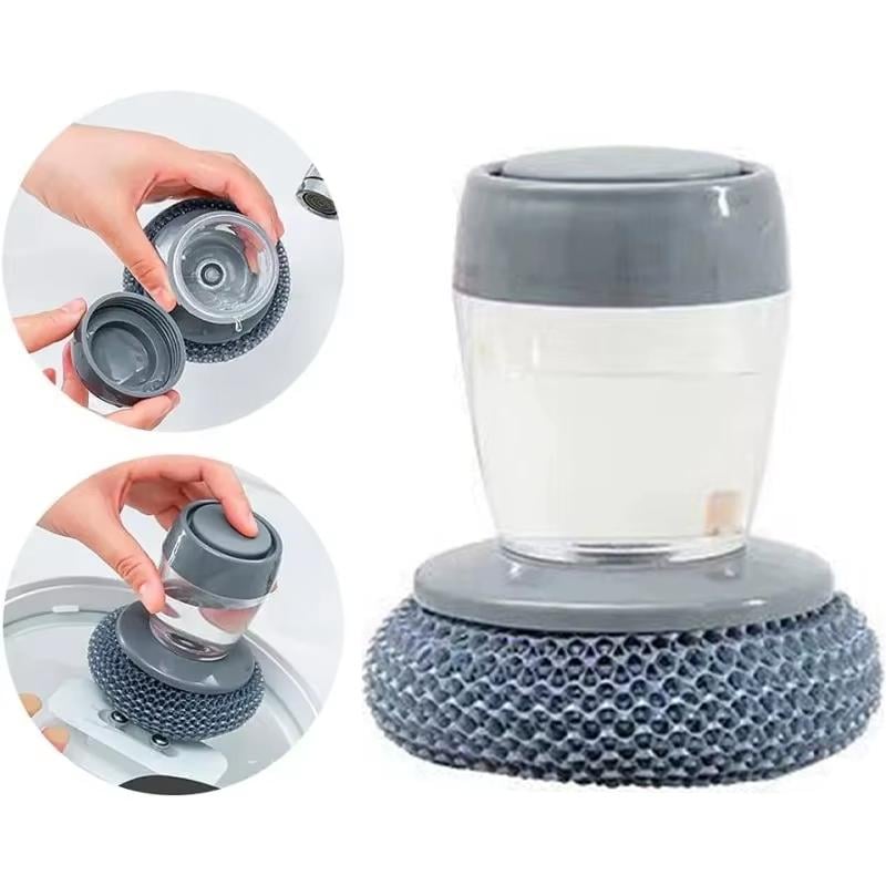 Automatic Liquid Filling Good Handle Soap Dispense Palm Kitchen Brush for Bowl Sink Cleaning Pot Comfortable