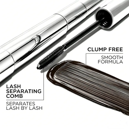 Long-Wearing Tubing Mascara – Metal Wand, Built-In Brush, Curled & Natural Lashes That Last