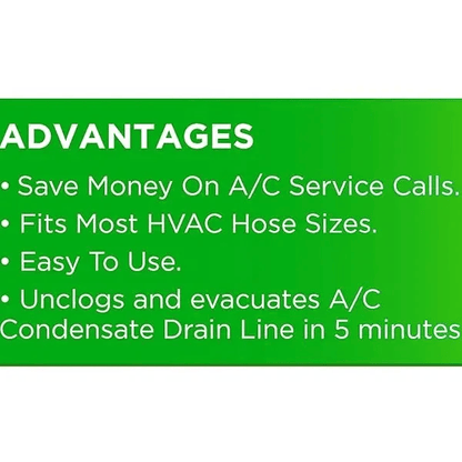 ❄️ AC Drain Line Cleaner Adapter — Rapid PVC Unclogging Tool, Stop AC Leaks & Save $200+ in Repair Fees