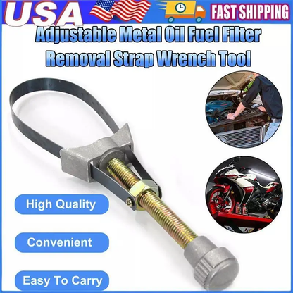 Universal Oil Filter Wrench – Adjustable Strap Tool for Cars & Trucks