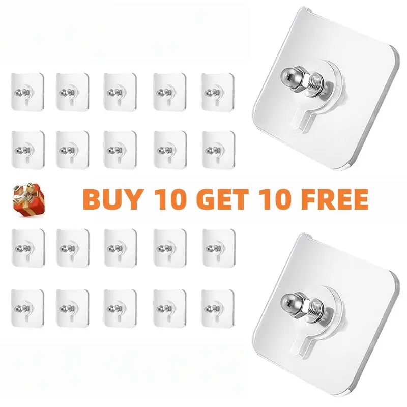 🔥Limited TimePromotion 50% OFF🔥 BUY 10 GET 10 FREE 20PCS Adhesive Frame Hooks Wall Mount-YH