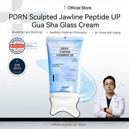 PDRN Sculpting Glass Gel Cream – Gua Sha Jaw Lift, De-Puff & Peptide Glow for Defined Contours