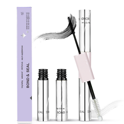 Waterproof Lash Cluster Glue – Bond & Seal, Black Adhesive for 72H Natural Hold, Latex-Free (5ml+5ml)