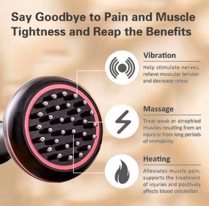 Electric massage brush - FullBody Abdomen, Leg, Back and Shoulder Massage,USB Charging TPE Muscle Soothing