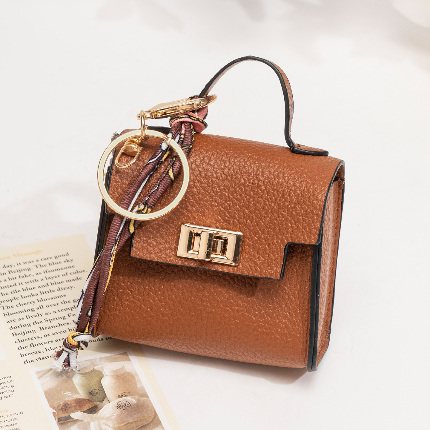 Mini Square Bag Pendant Keychain