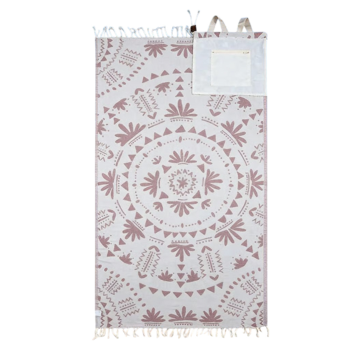 ⏰LAST DAY $20 OFF - 🏖️Sand Cloud 2-in-1 Turkish Cotton Towel Bag with Inner Zip Pocket & Sand-Repelling Fabric