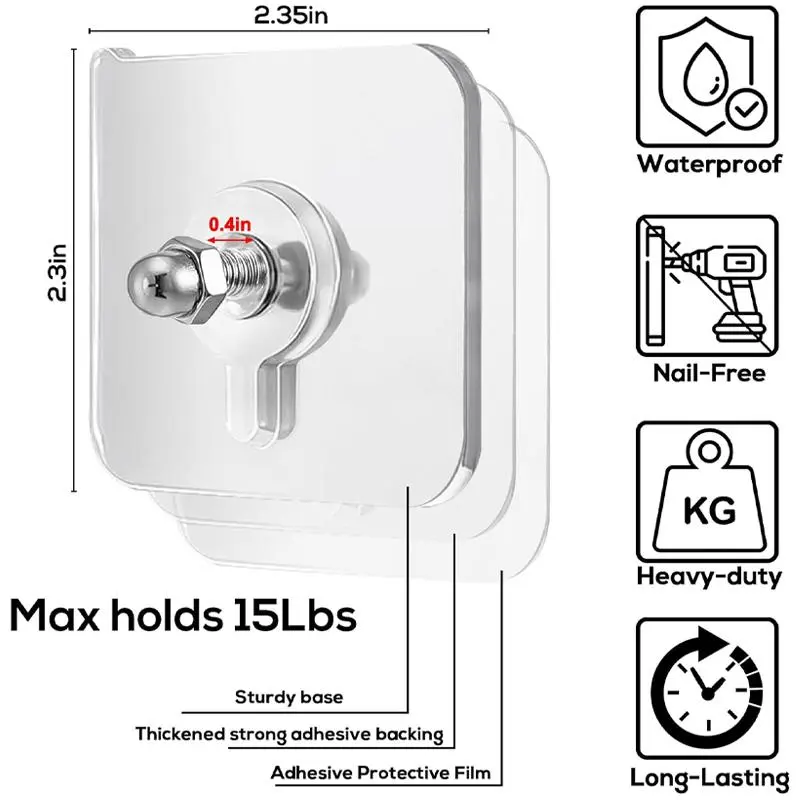 🔥Limited TimePromotion 50% OFF🔥 BUY 10 GET 10 FREE 20PCS Adhesive Frame Hooks Wall Mount-YH