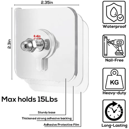 🔥Limited TimePromotion 50% OFF🔥 BUY 10 GET 10 FREE 20PCS Adhesive Frame Hooks Wall Mount-YH