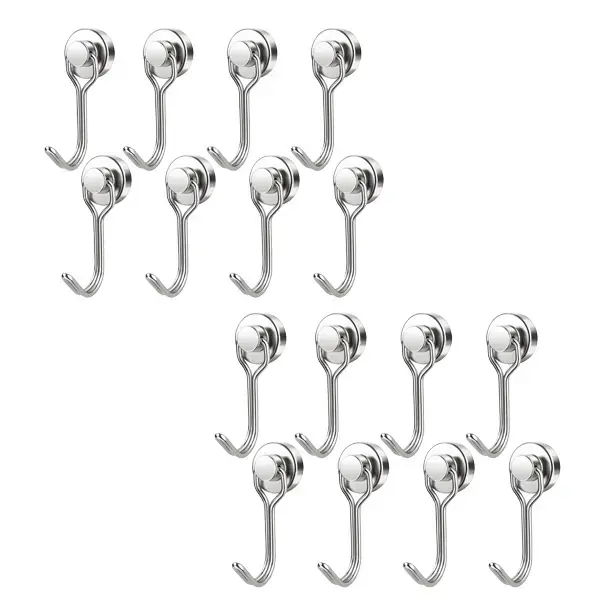 30LB Swivel Magnetic Hooks – 8/16 Pack, Strong Neodymium for Cruise & Travel