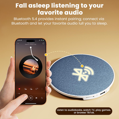 Ultra-Thin Bluetooth Pillow Speaker – 1cm Slim with White Noise for Deep Sleep, Bluetooth 6.0