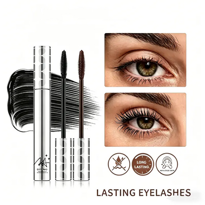 Long-Wearing Tubing Mascara – Metal Wand, Built-In Brush, Curled & Natural Lashes That Last