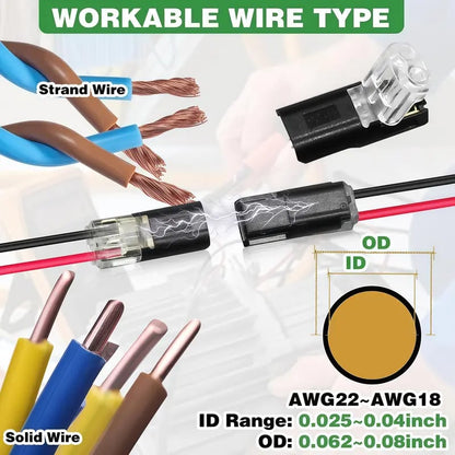 🛠️Double-Wire Plug-in Connector Led Light Strip Connectors 2 Pin