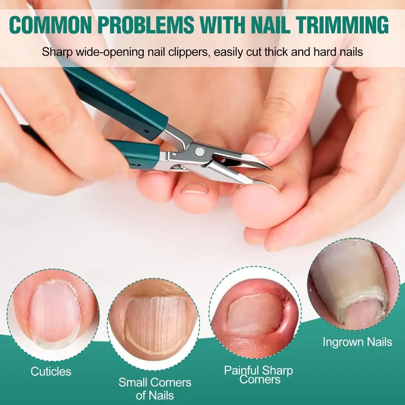 ✂️✨ Eagle Beak Wide Jaw | Anti-Splash 25° Slanted Blade for Thick & Ingrown Toenails | Ultra-Sharp Stainless Steel Manicure & Pedicure Tool 🦅