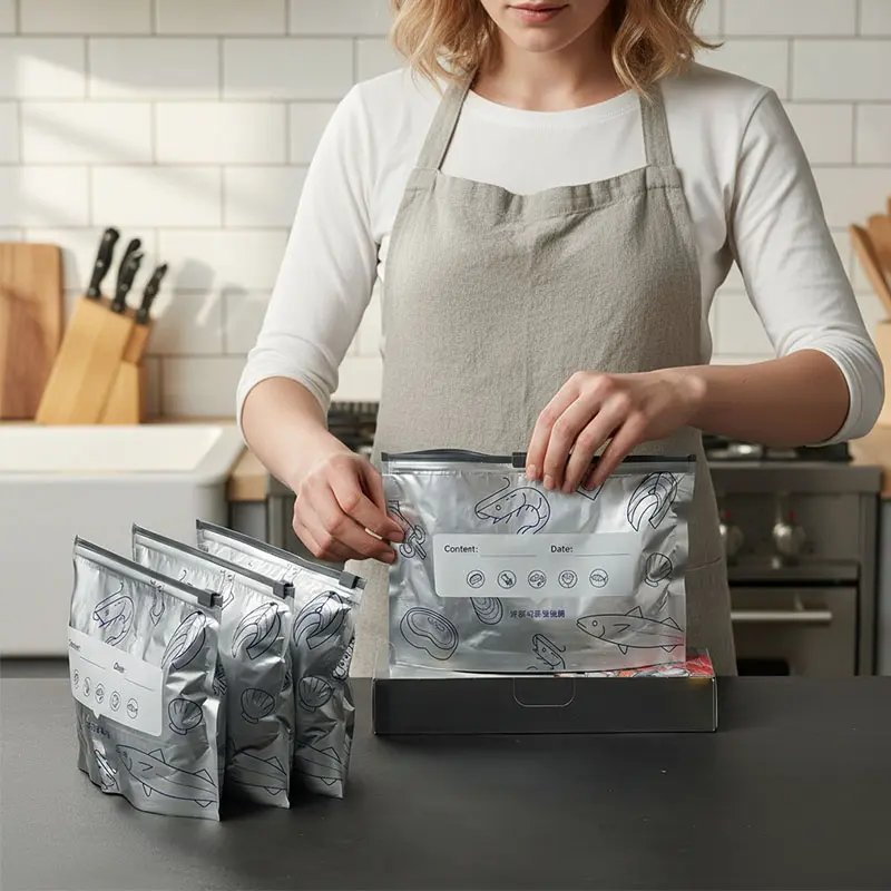 New Reusable Thickened Upright Aluminum Foil Storage Bags – Upgraded Seal-Top Design