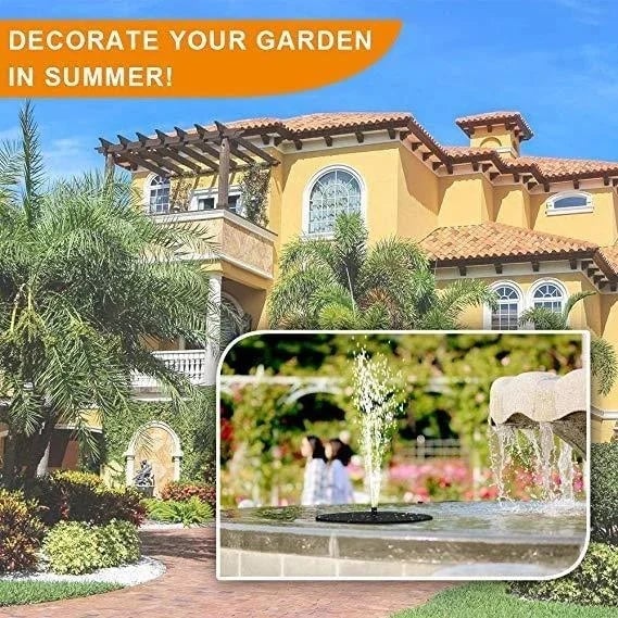 Hot Sale🔥⛲ Solar Fountain, Solar Powered Bird Bath Fountain Pump(Buy 2 Free Shipping)