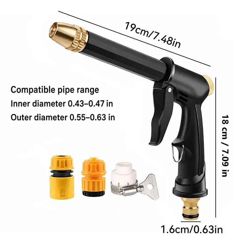 [Fathers Day Gift]Portable High Pressure Water Sprayer, Adjustable Garden Hose Nozzle Sprayer, Car Washing & Maintenance Tool, Pet Cleaning Tool & Dealsforyoudays