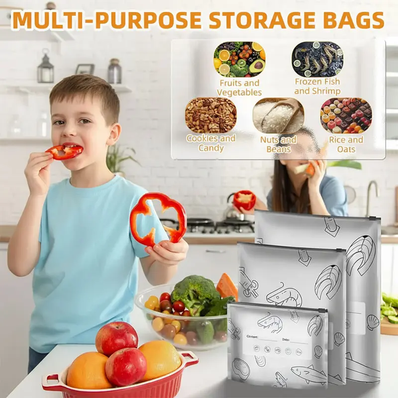 New Reusable Thickened Upright Aluminum Foil Storage Bags – Upgraded Seal-Top Design