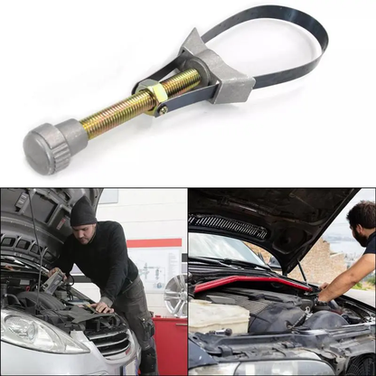 Universal Oil Filter Wrench – Adjustable Strap Tool for Cars & Trucks