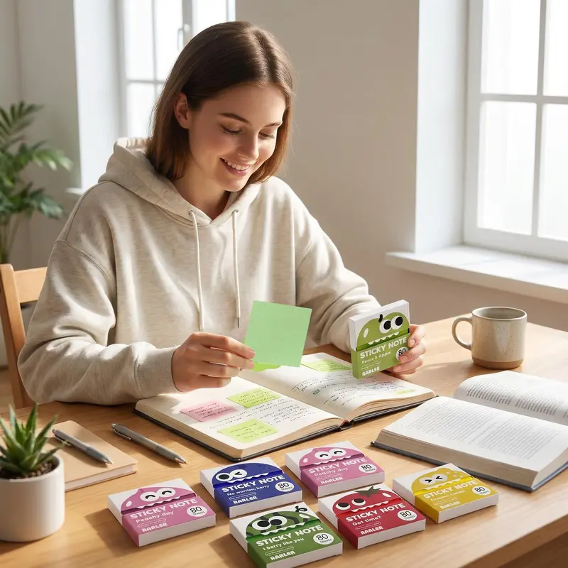 Transparent Pull-Out Sticky Notes – 480 Sheets, Reusable, Strong & Residue-Free