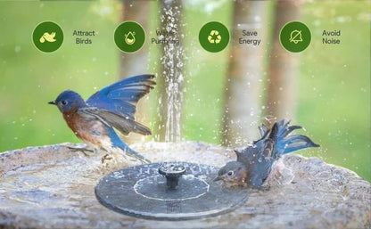 Hot Sale🔥⛲ Solar Fountain, Solar Powered Bird Bath Fountain Pump(Buy 2 Free Shipping)