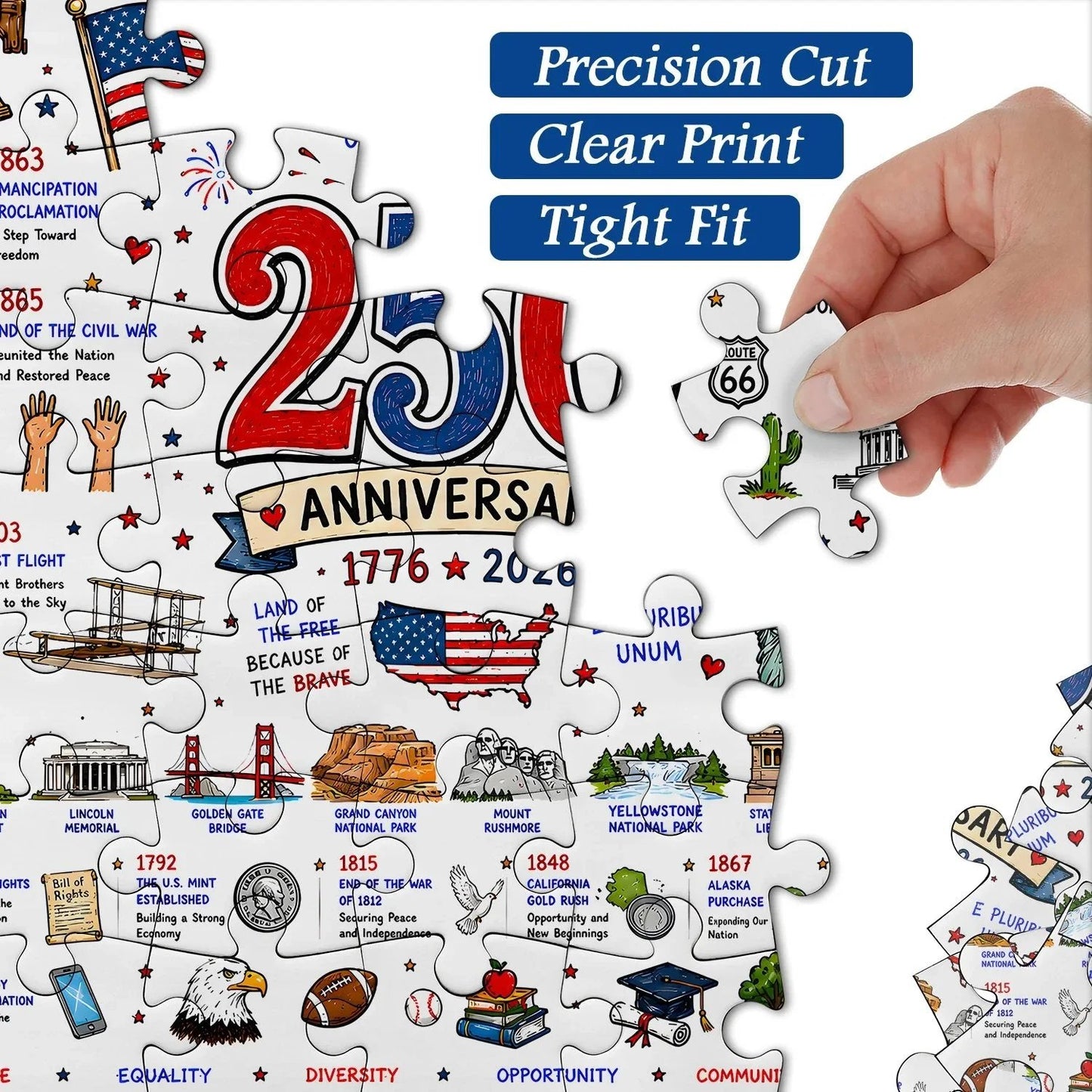 🧩 Patriotic America Jigsaw Puzzle 1000 Pieces🎁