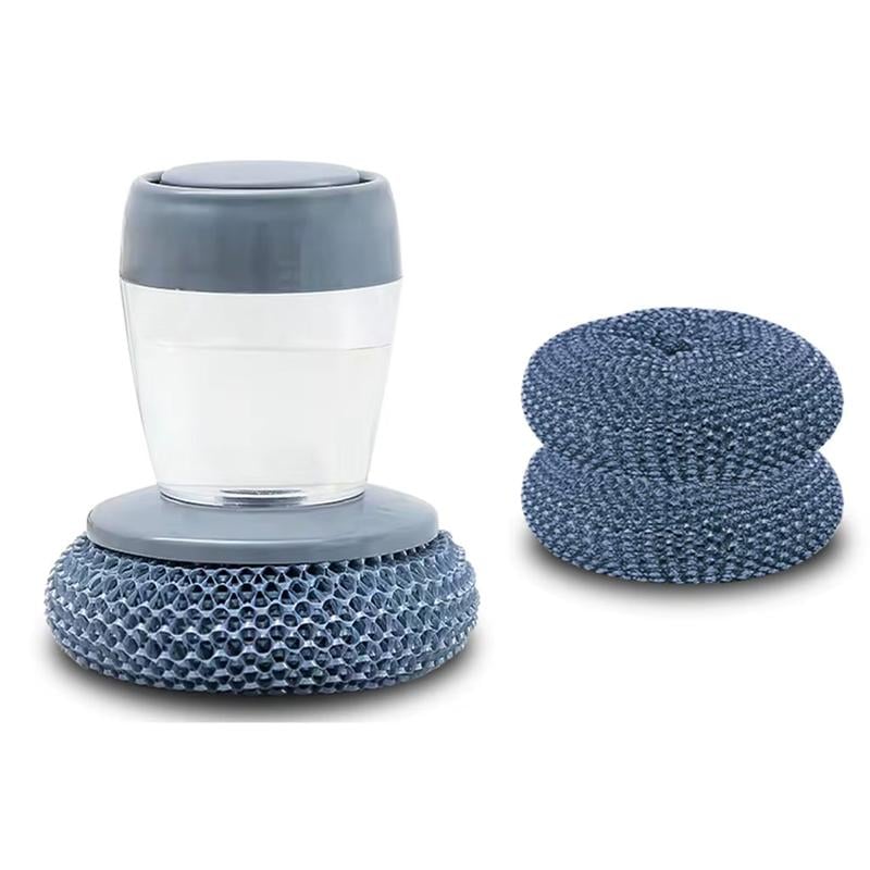 Automatic Liquid Filling Good Handle Soap Dispense Palm Kitchen Brush for Bowl Sink Cleaning Pot Comfortable