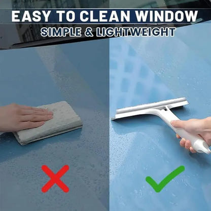 3-in-1 Window Cleaning Scraper – Spray, Rubber Squeegee & Scrubber for Glass, Tiles, Windshields