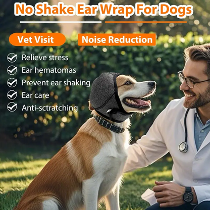 Dog Calming Ear Wrap – Waterproof, Noise-Cancelling Cap for Swim, Grooming & Fireworks
