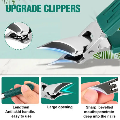 ✂️✨ Eagle Beak Wide Jaw | Anti-Splash 25° Slanted Blade for Thick & Ingrown Toenails | Ultra-Sharp Stainless Steel Manicure & Pedicure Tool 🦅