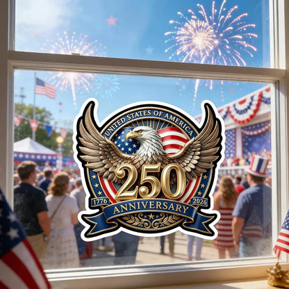 🔥🔥2PCS 250th Anniversary USA Car Decal Sticker Patriotic 4th of July Decorations 1776-2026 Vinyl