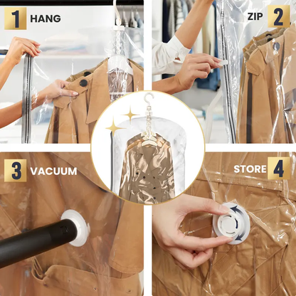Hanging Wardrobe Savers – Compact Fold-Flat Bags for Seasonal Clothes & Linens