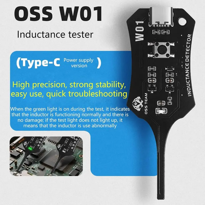 Type-C Inductance Tester – Fast Fault Check Tool for Phone Motherboard Coil & Circuit Board Repair