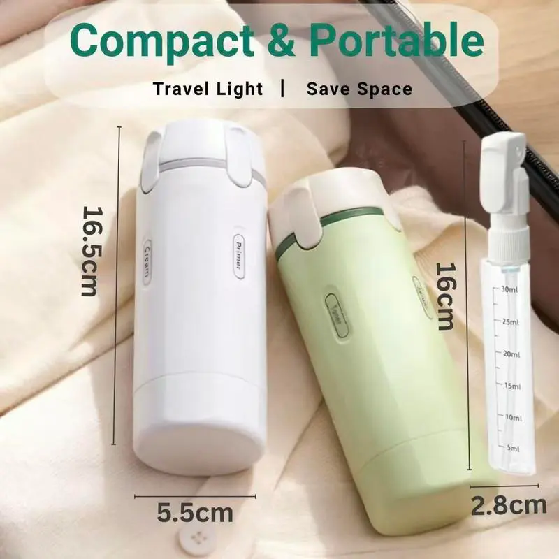 4-in-1 Travel Dispenser Bottle, Leak-Proof Refillable Silicone Squeeze Container with Lock