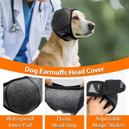 Dog Calming Ear Wrap – Waterproof, Noise-Cancelling Cap for Swim, Grooming & Fireworks