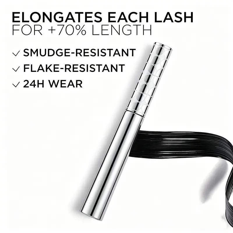 Long-Wearing Tubing Mascara – Metal Wand, Built-In Brush, Curled & Natural Lashes That Last