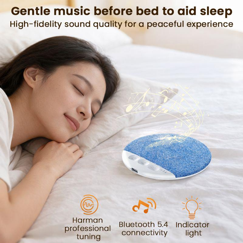 Ultra-Thin Bluetooth Pillow Speaker – 1cm Slim with White Noise for Deep Sleep, Bluetooth 6.0