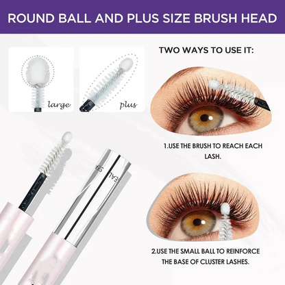Waterproof Lash Cluster Glue – Bond & Seal, Black Adhesive for 72H Natural Hold, Latex-Free (5ml+5ml)