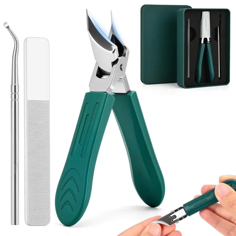 ✂️✨ Eagle Beak Wide Jaw | Anti-Splash 25° Slanted Blade for Thick & Ingrown Toenails | Ultra-Sharp Stainless Steel Manicure & Pedicure Tool 🦅