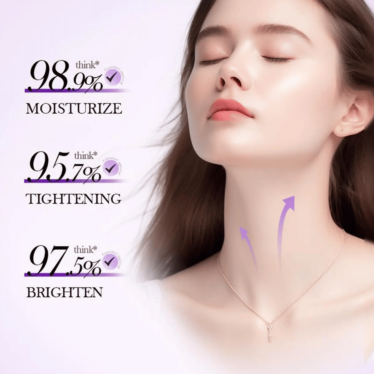 Reduces Wrinkles and Double Chin,Five Rollers for All Around Massage,Neck Firming Cream