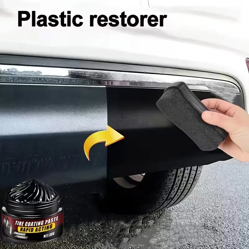 ⏰49% OFF✨Premium Tire Coating & Trim Restorer: Bring Back the Original Deep Black Shine to Rubber and Plastic