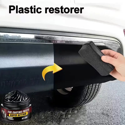 ⏰49% OFF✨Premium Tire Coating & Trim Restorer: Bring Back the Original Deep Black Shine to Rubber and Plastic