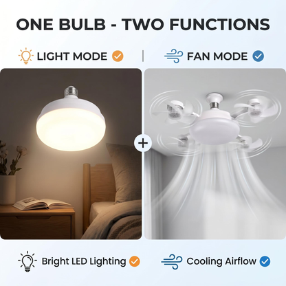 2-in-1 Ceiling Fan Light – Silent LED Fan with Remote for Bedroom & Home