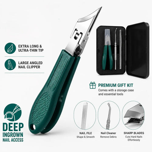 ✂️✨ Eagle Beak Wide Jaw | Anti-Splash 25° Slanted Blade for Thick & Ingrown Toenails | Ultra-Sharp Stainless Steel Manicure & Pedicure Tool 🦅