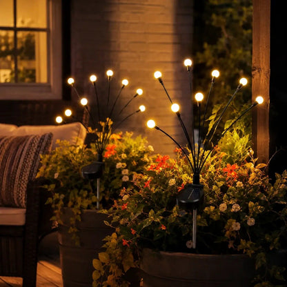 🎉NEW ARRIVAL-49% OFF✨🌿 Solar Firefly Glow Stakes – 32/48/64LED Garden Lights That Dance in the Breeze
