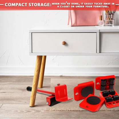 600LB Furniture Mover Set – 360° Swivel Wheels & Lifter for Sofa, Fridge & Cabinet