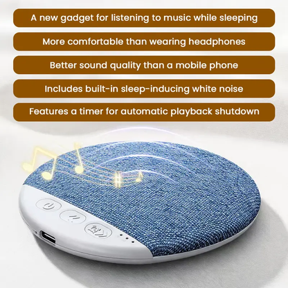 Ultra-Thin Bluetooth Pillow Speaker – 1cm Slim with White Noise for Deep Sleep, Bluetooth 6.0